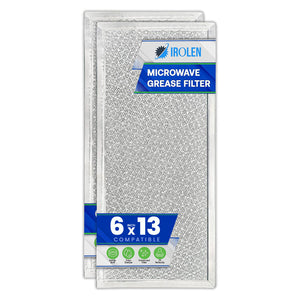 Microwave Grease Filter Replacement – Compatible with Whirlpool & GE Microwaves, 6" x 13", 2 Pack