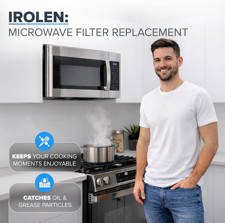 Microwave Grease Filter Replacement – Compatible with Whirlpool & GE Microwaves, 6" x 13", 2 Pack